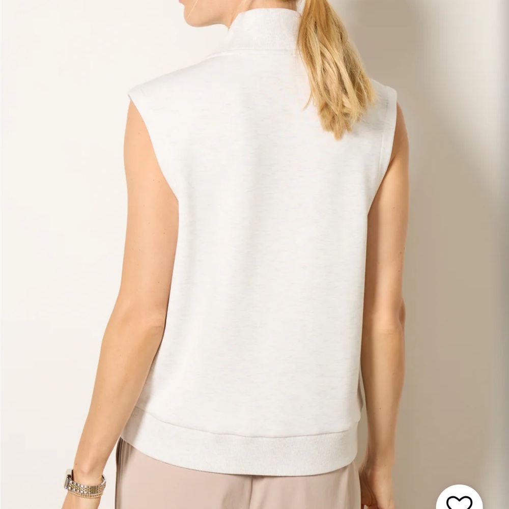 Varley Vicky Button Gilet Cream Sleeveless Vest - Picture 2 of 10